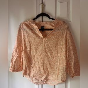 GAP size S pink cheetah print blouse